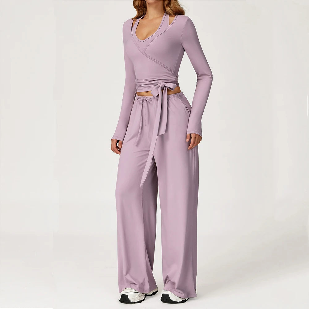 Conjunto Três Peças Casaquinho e Regata com Calça Modern Comfy