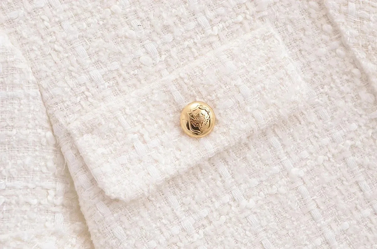 Vestido Curto Tricô com Botões Modern Celeste