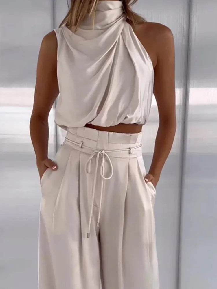 Conjunto Blusa e Calça de Seda Modern Lauren