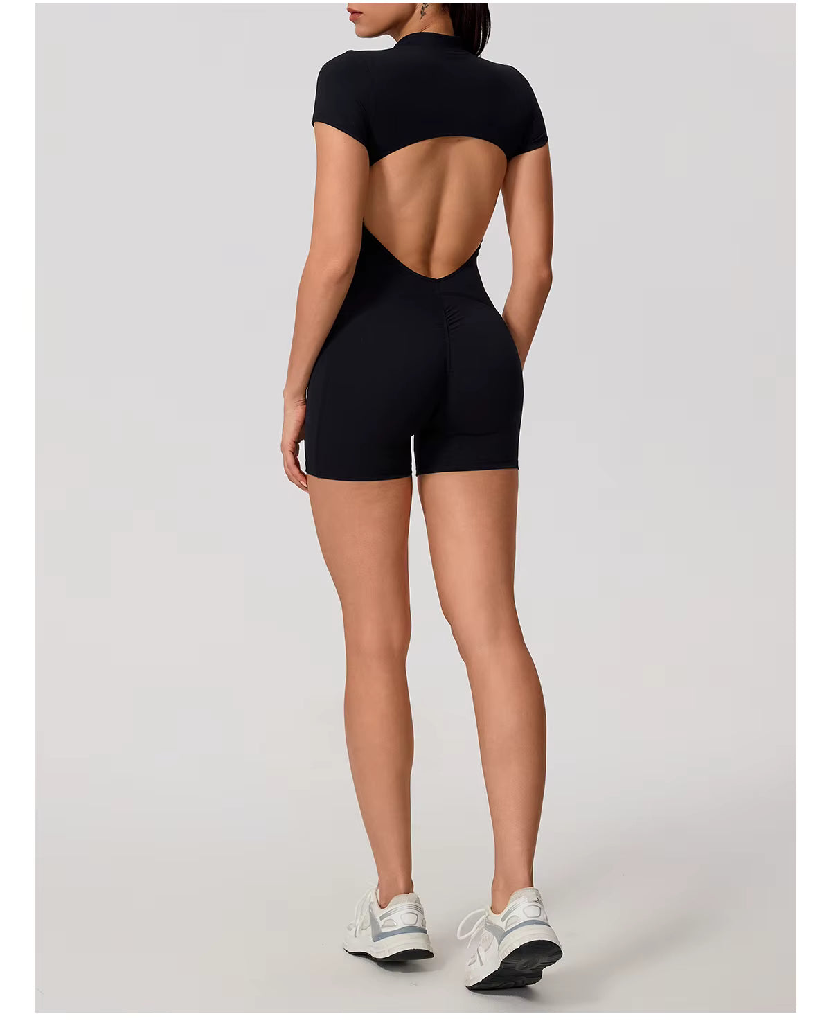 Macaquinho Esportivo Modelador Decote nas Costas Modern Waffle