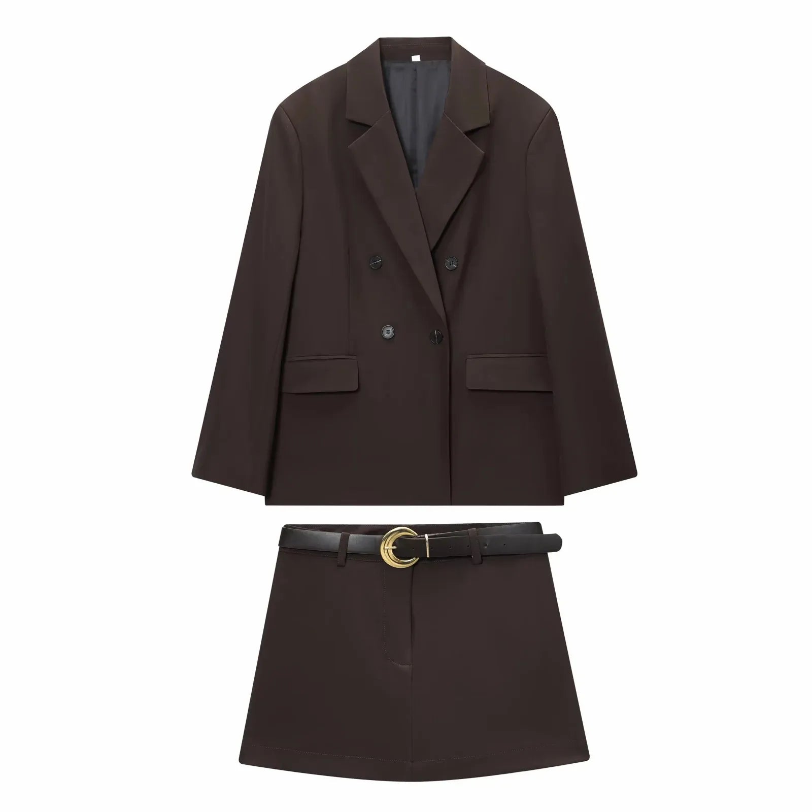 Conjunto Feminino Alfaiataria Premium Blazer e Shorts Saia Modern Vittoria