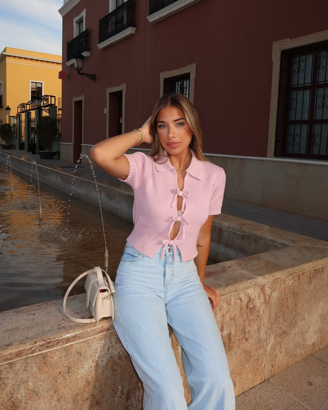 Blusa Tricô Manga Curta Modern Elodie