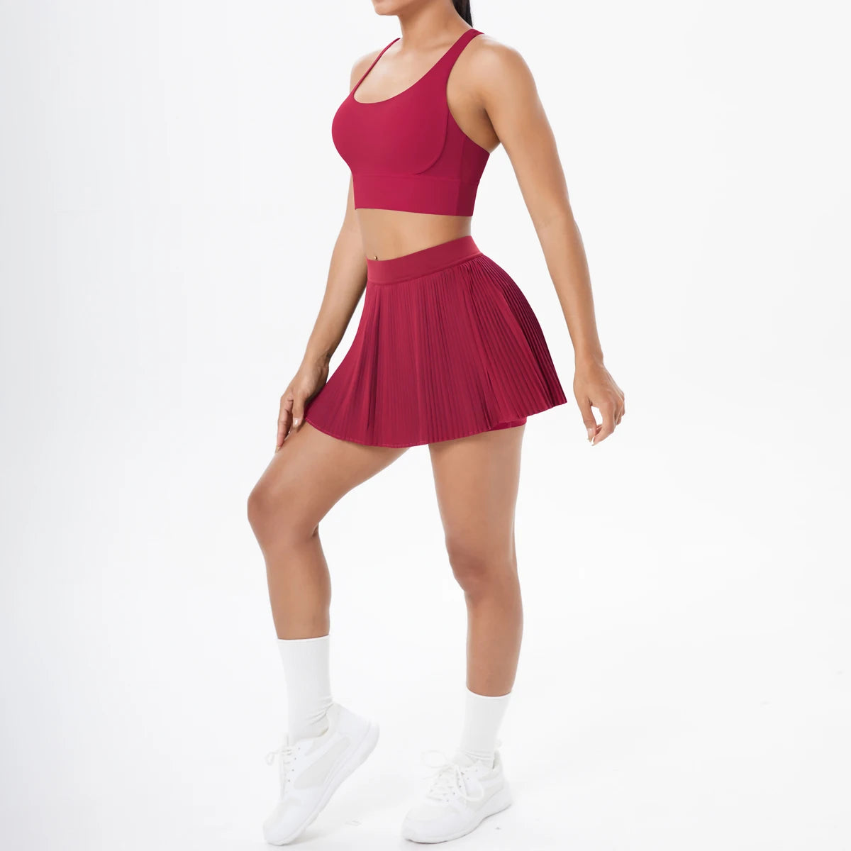 Conj Top e Saia Sob Shorts Modern Celeste