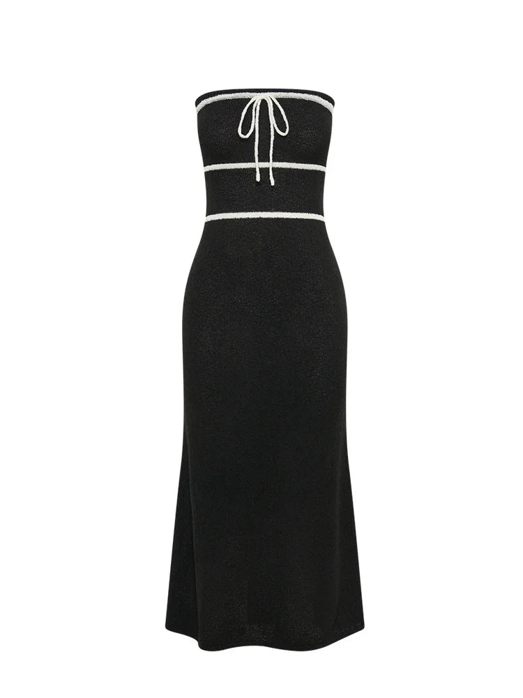 Vestido Tricô Midi Sem Alças Modern Fiorella