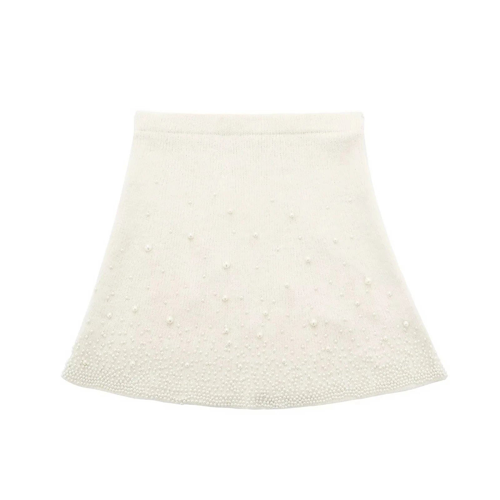 Conjunto Tricô Sueter e Saia com Pérolas Modern Martina