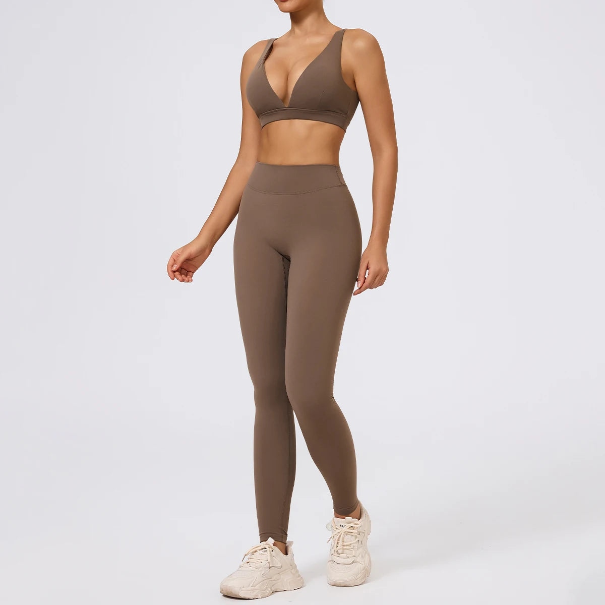 Conjunto Top Push Up Decote e Calça Legging Modeladora Modern Basic