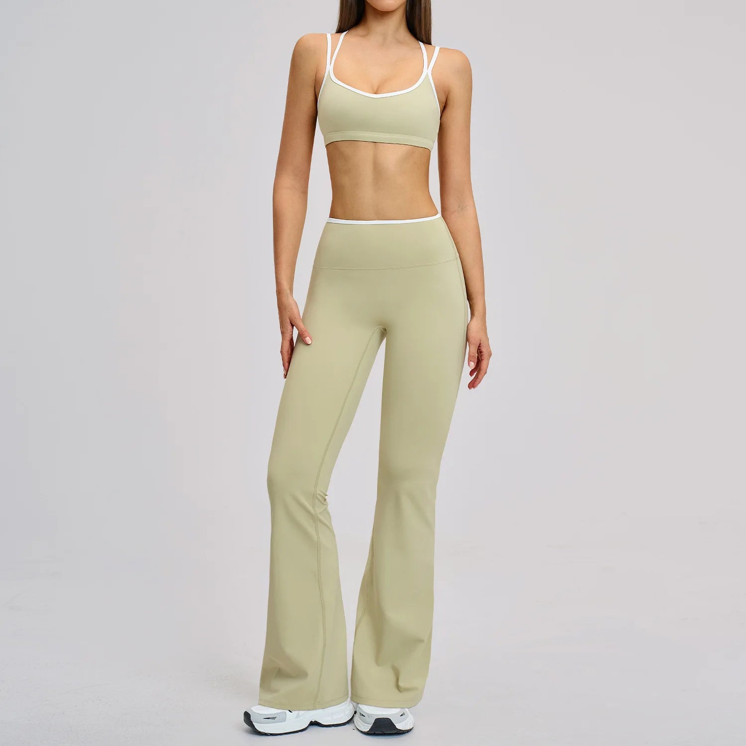 Conjunto Top Push Up e Calça Flare Modern Jholie