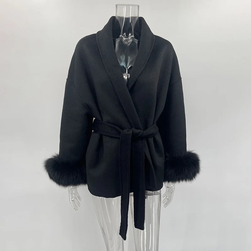 Casaco com Cinto Estilo Europeu Modern Lady - OUTONO/INVERNO