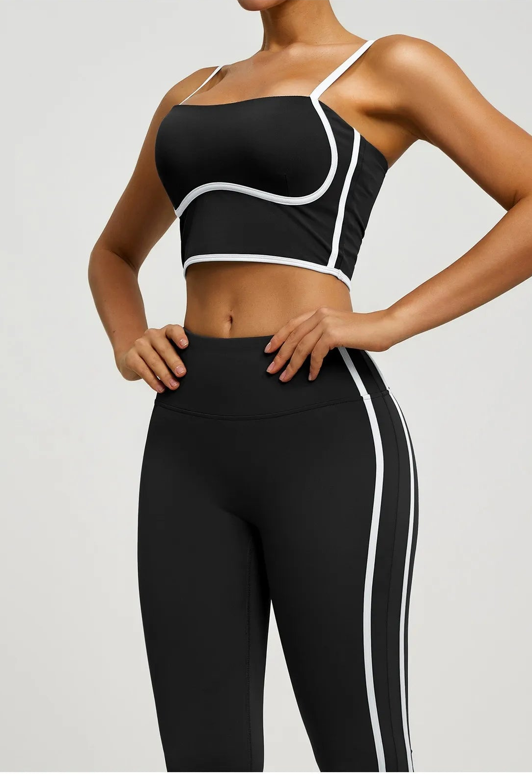 Conjunto Top e Calça Flare Cós Alto Tendência Modern Alô