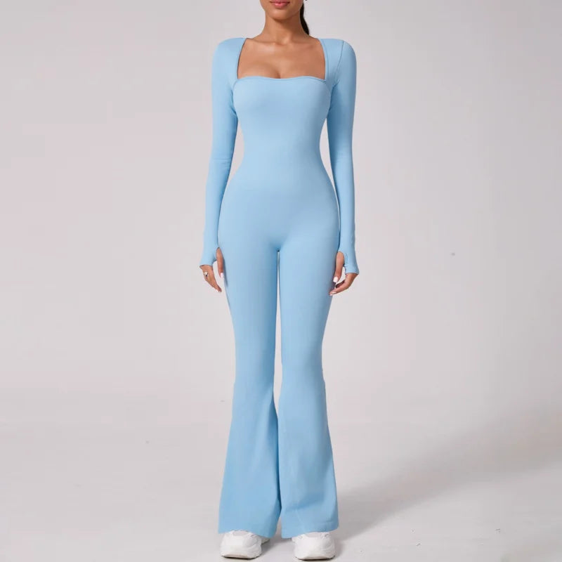 Macacão Casual Flare Manga Longa Modern Confort - FITNESS