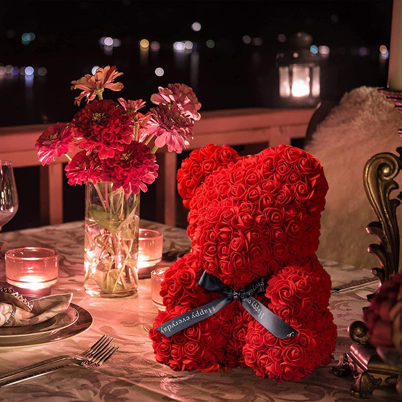 Urso de Rosas Eternas Teddy - 520 Rosas