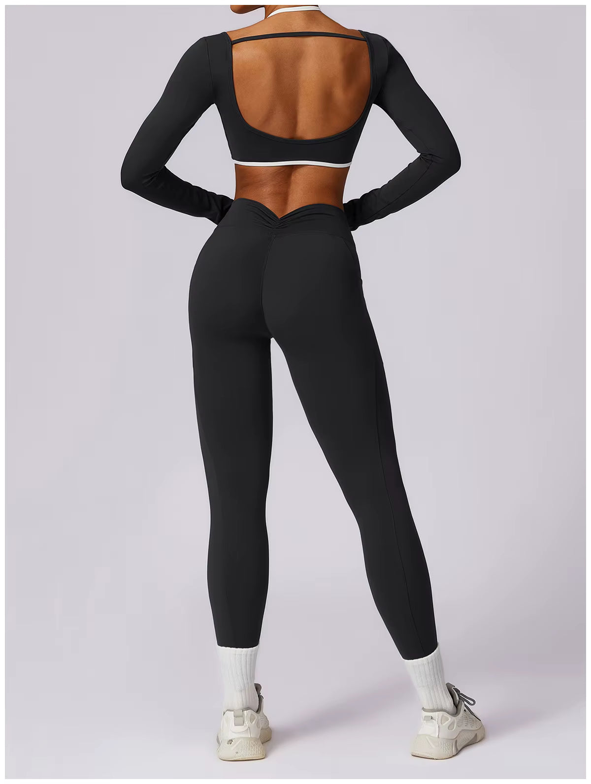Conjunto Top Manga Longa com Legging Cós V Atrás Modern Shape