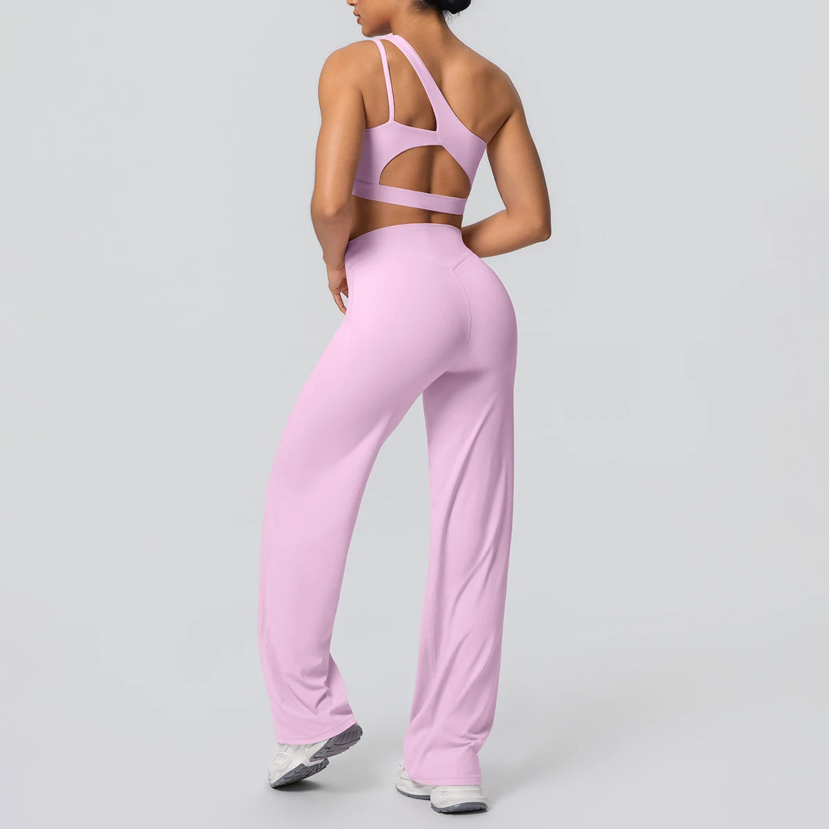 Conjunto Top Ombro Só com Sustentação e Calça Wide Leg Modern Motion