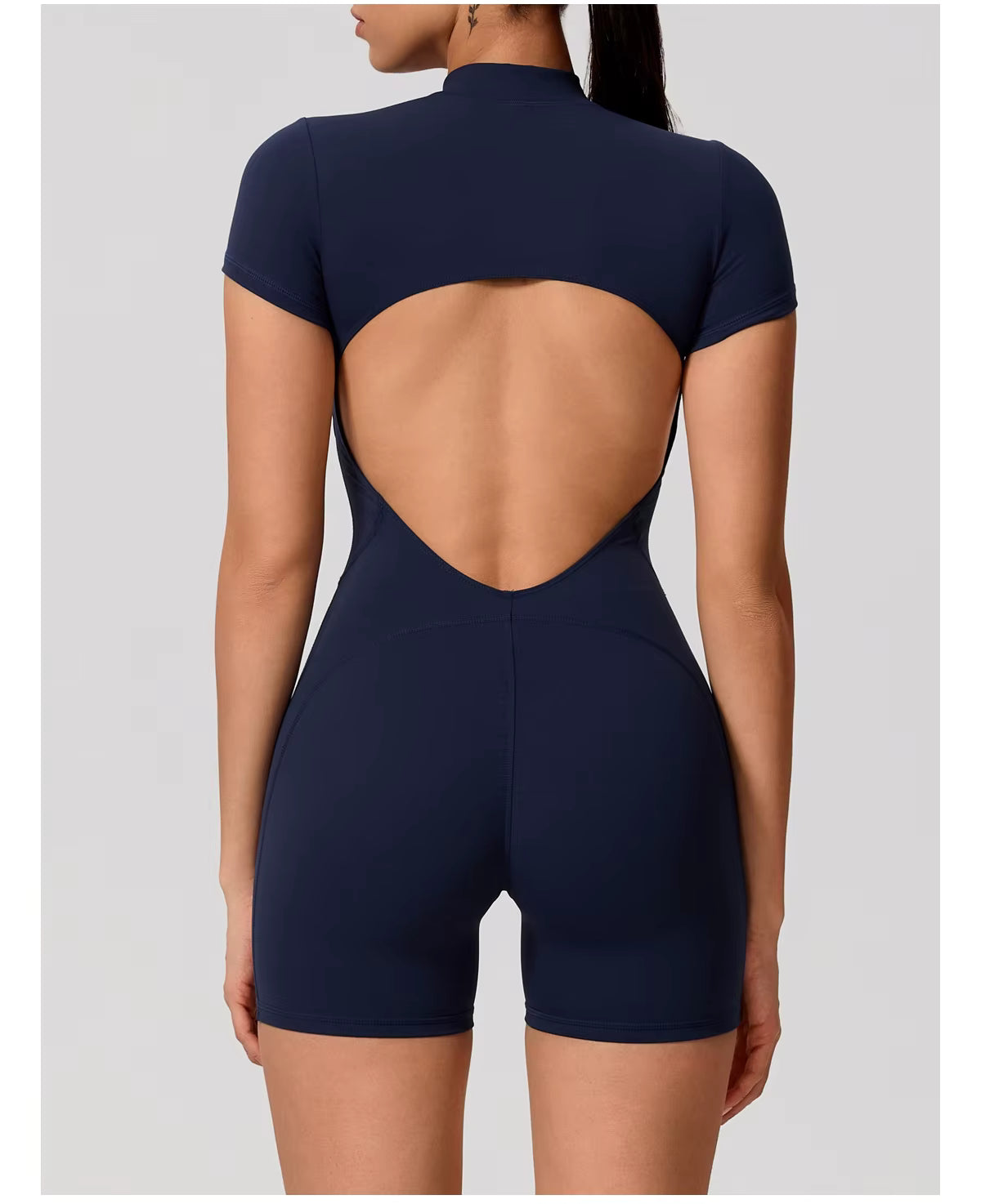 Macaquinho Esportivo Modelador Decote nas Costas Modern Waffle
