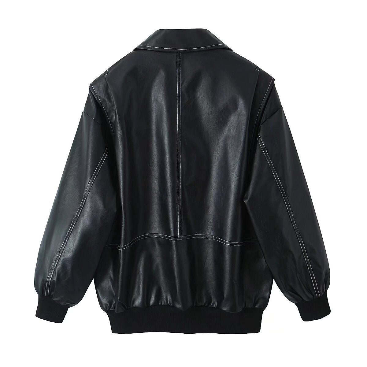 Jaqueta Feminina Oversized Couro Eco Modern Amalfi