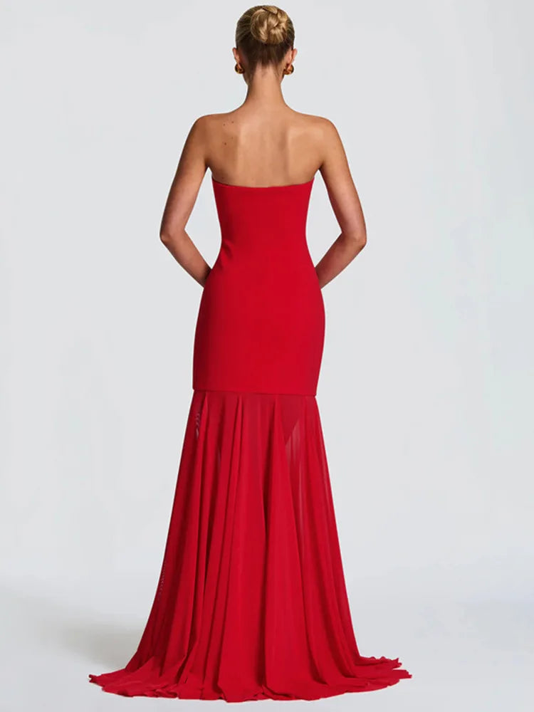 Vestido Longo Sem Alças Modern Adeline