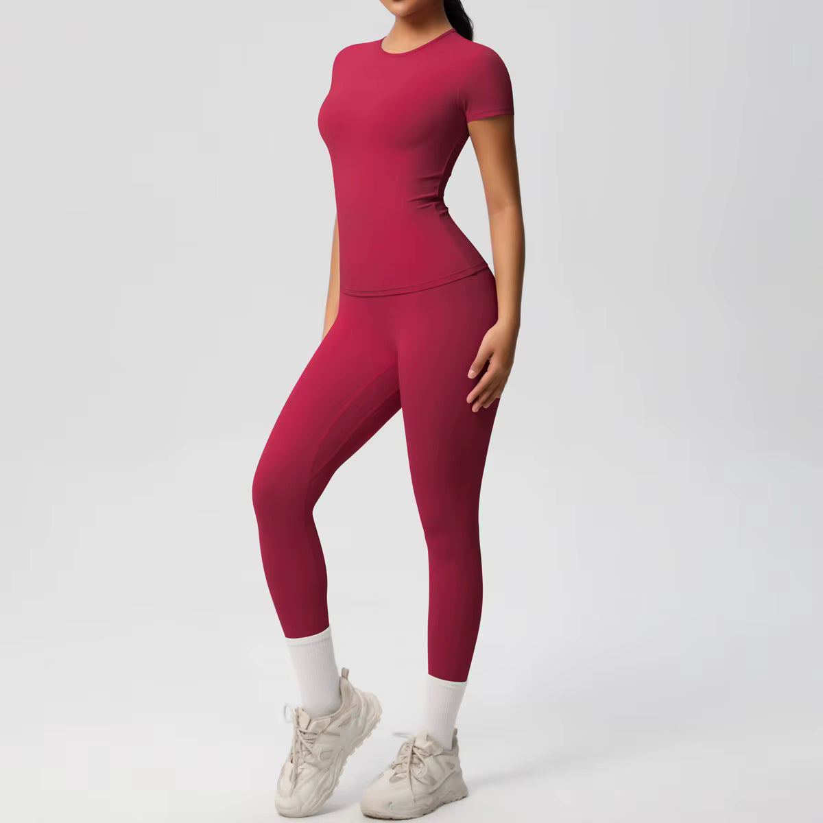 Conjunto Blusa Meia Manga e Calça Legging Modern Basic