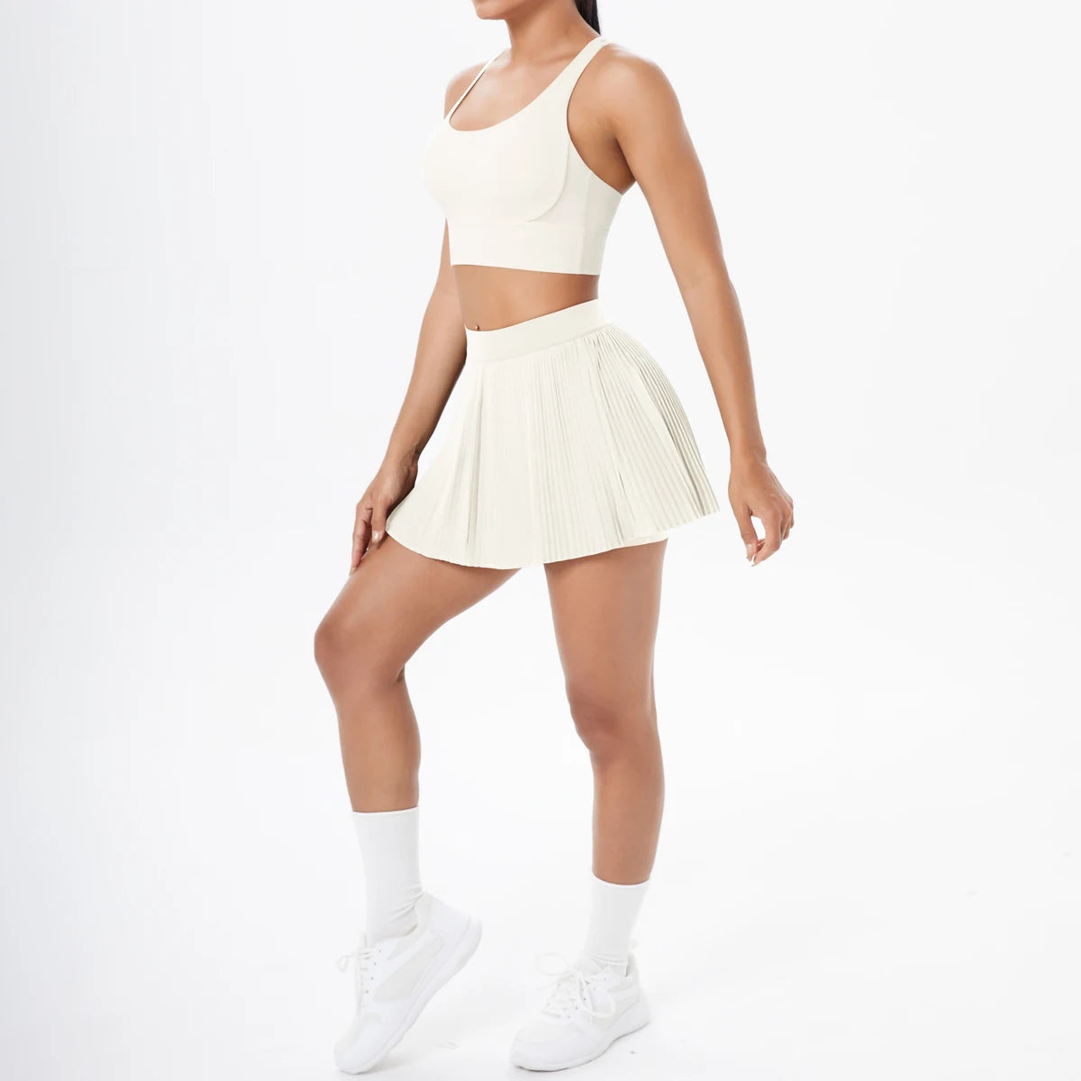 Conj Top e Saia Sob Shorts Modern Celeste