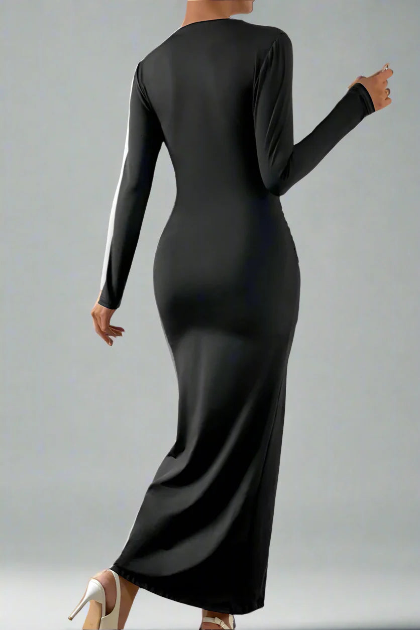 Vestido Longo com Fenda Modern Isolda