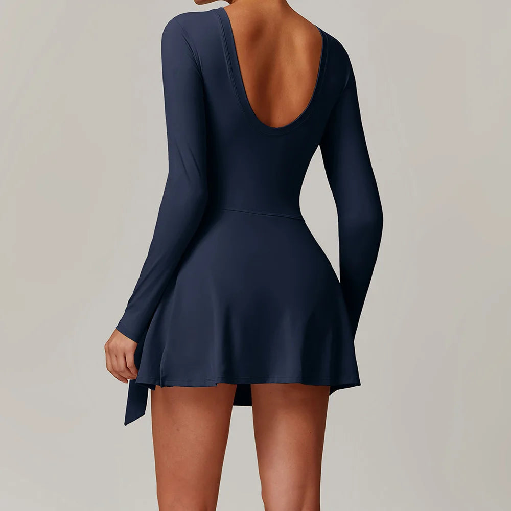 Macaquinho Manga Longa com Saia Beach Tênis Modern Beach - FITNESS