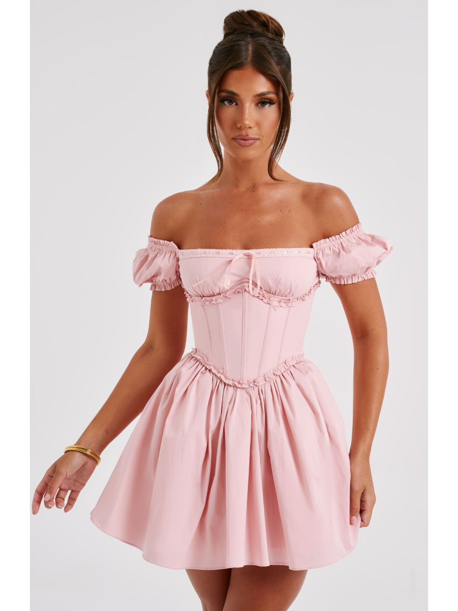 Vestido Curto Bustier Modern Penélope Rosa - GOLDEN ERA