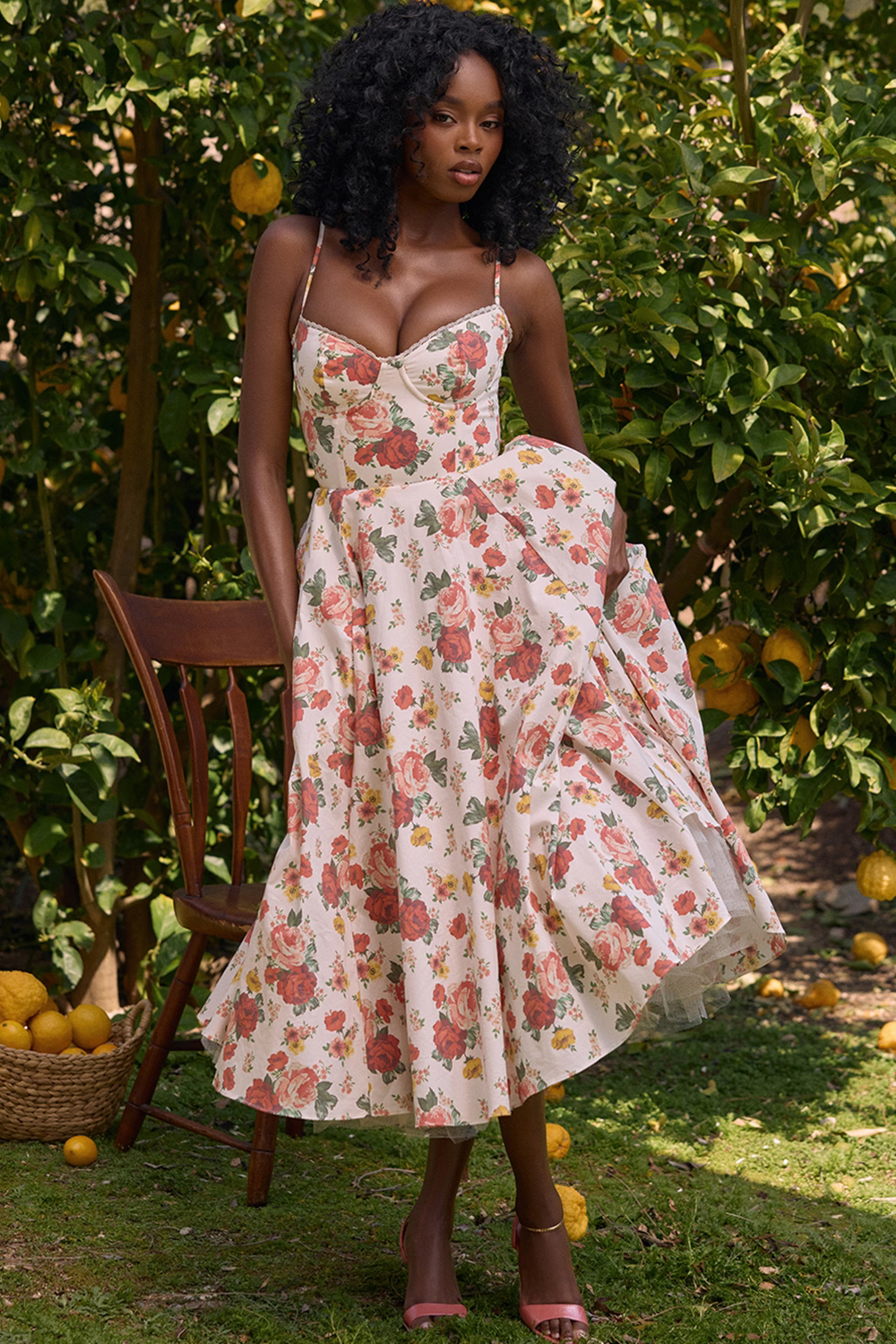 Vestido Midi Modelador Com Forro em Tule - Mademoiselle