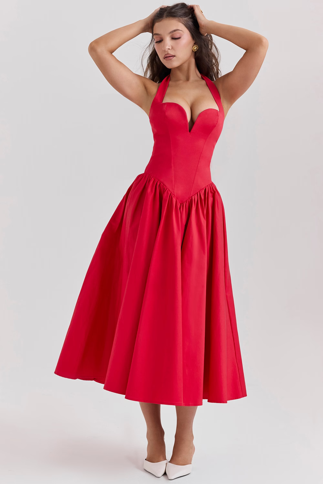 Vestido Midi Vermelho Modern Passione - GOLDEN ERA
