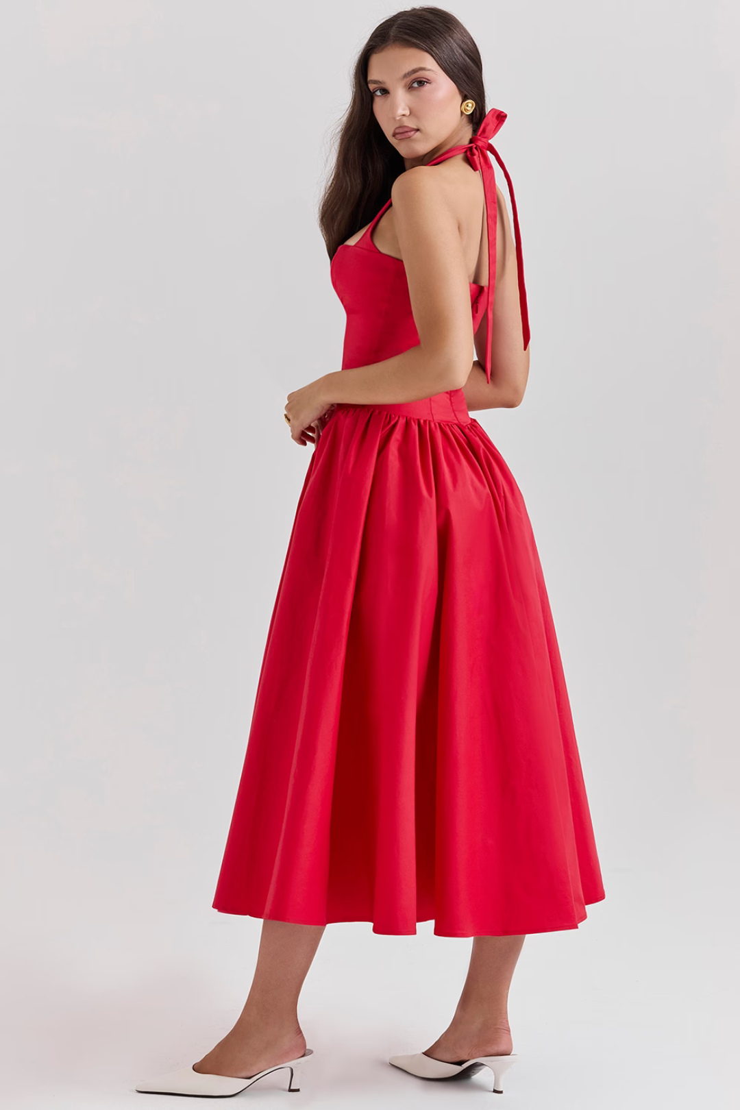 Vestido Midi Vermelho Modern Passione - GOLDEN ERA
