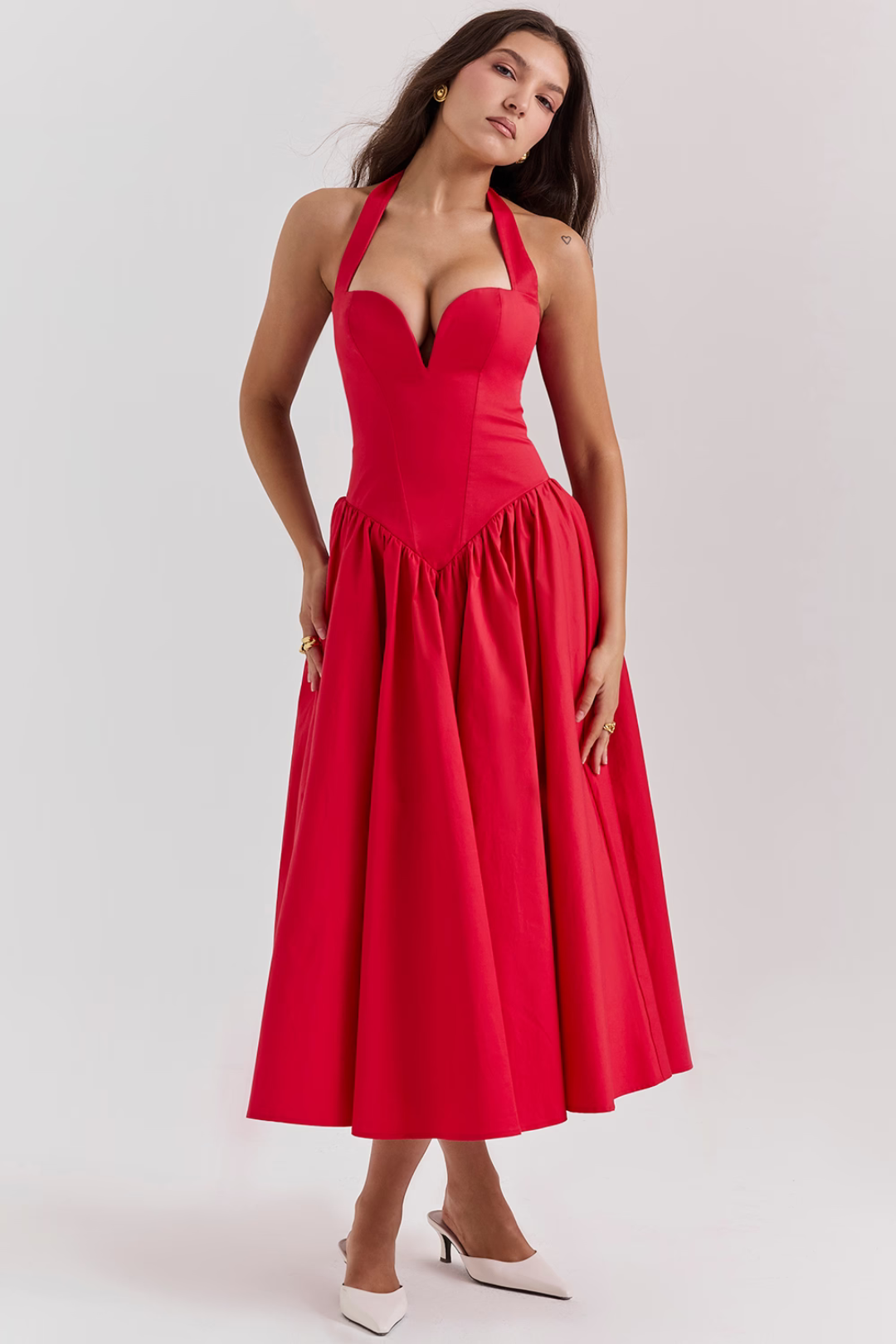 Vestido Midi Vermelho Modern Passione - GOLDEN ERA