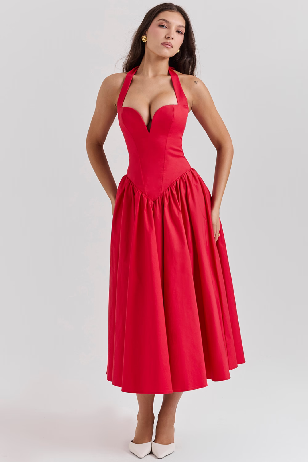 Vestido Midi Vermelho Modern Passione - GOLDEN ERA