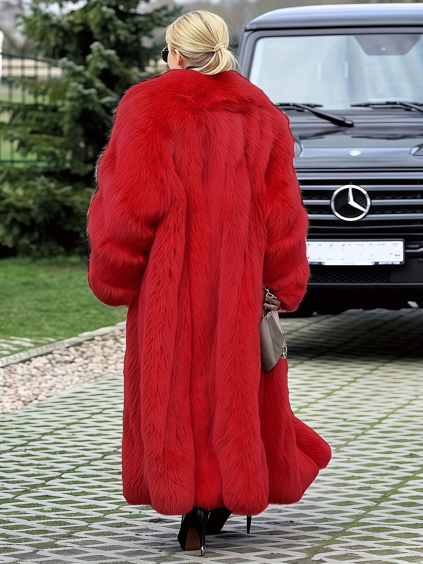 Casaco Longo de Pelo Modern Kizara