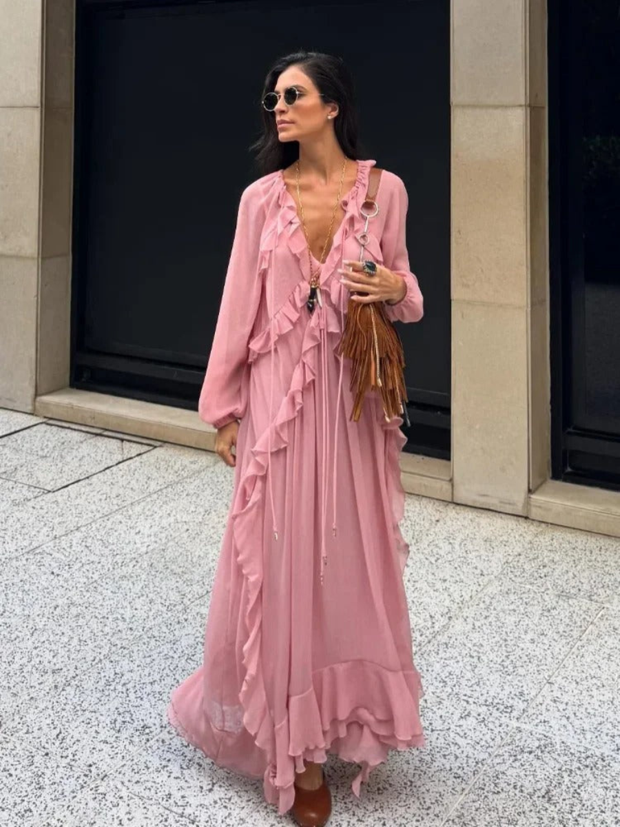 Vestido Feminino Longo Boho Modern Letícia