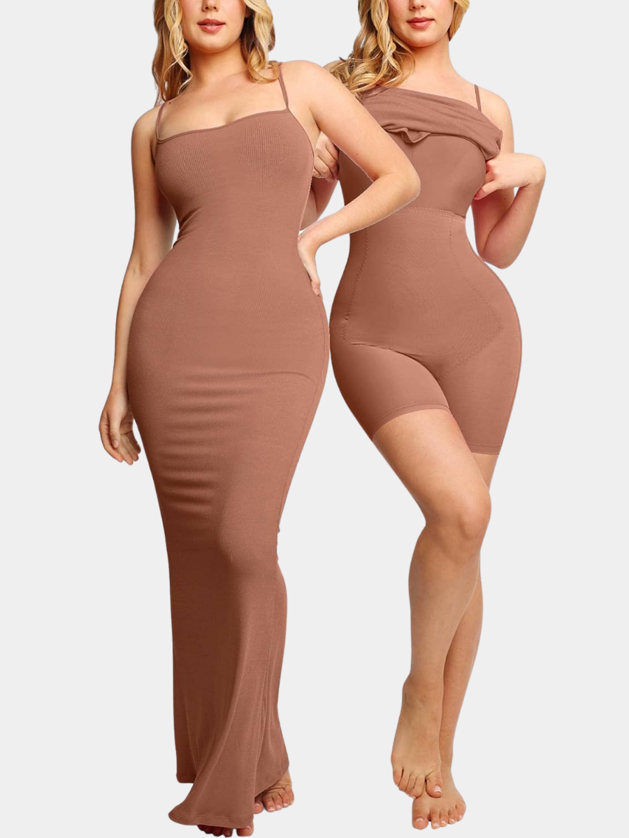 Vestido Longo Modelador Suit Embutido 3 em 1