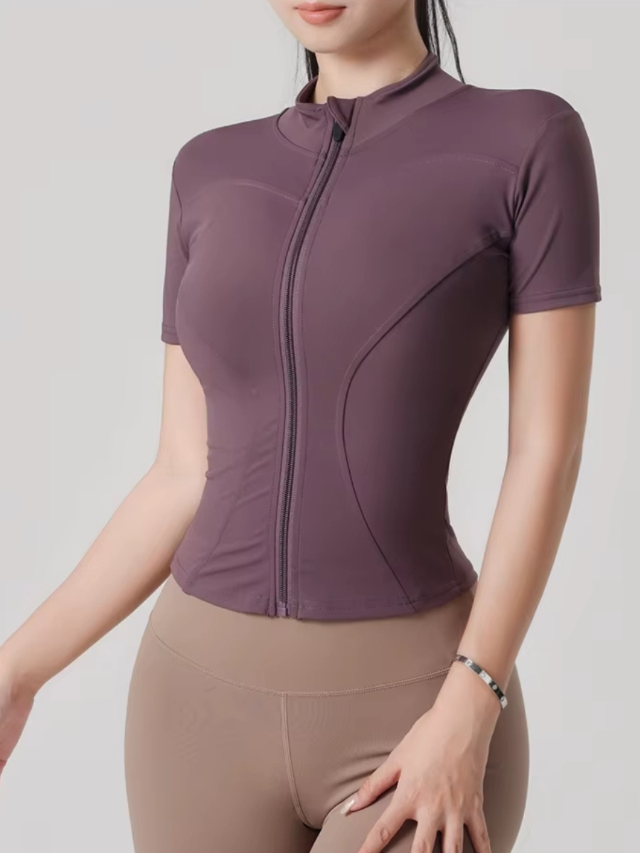 Blusa Meia Manga Esportiva com Zíper Modern Femina