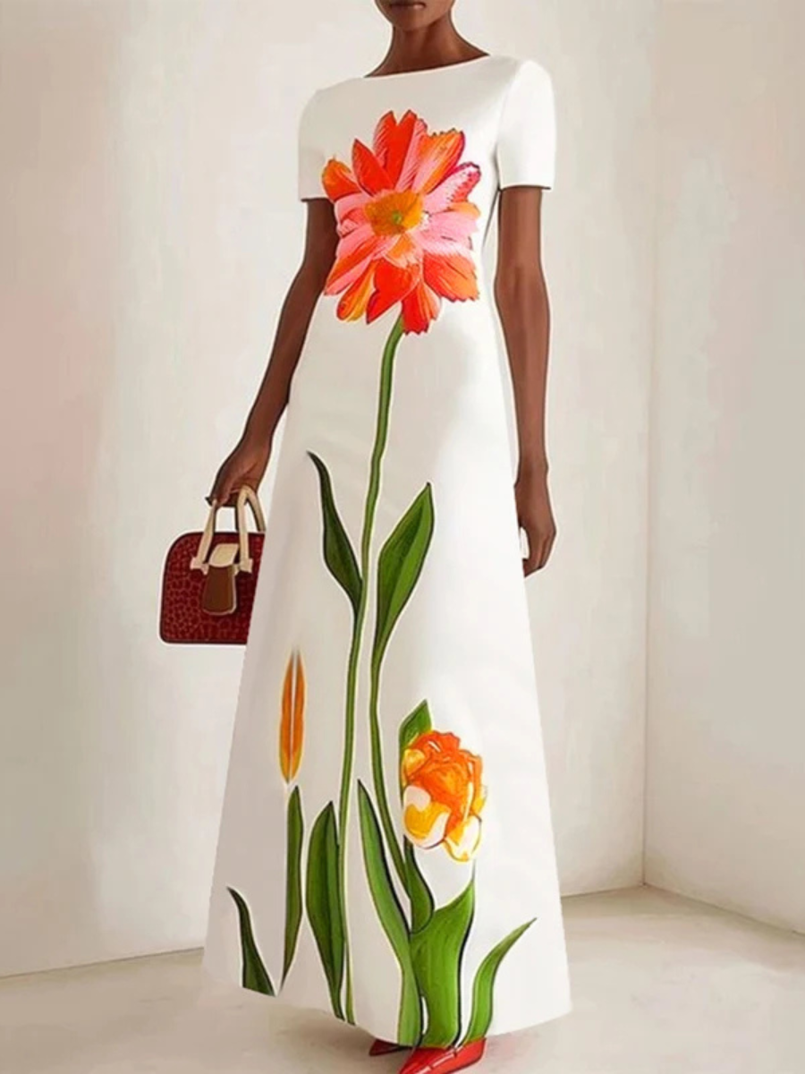 Vestido Longo Floral Modern Lira