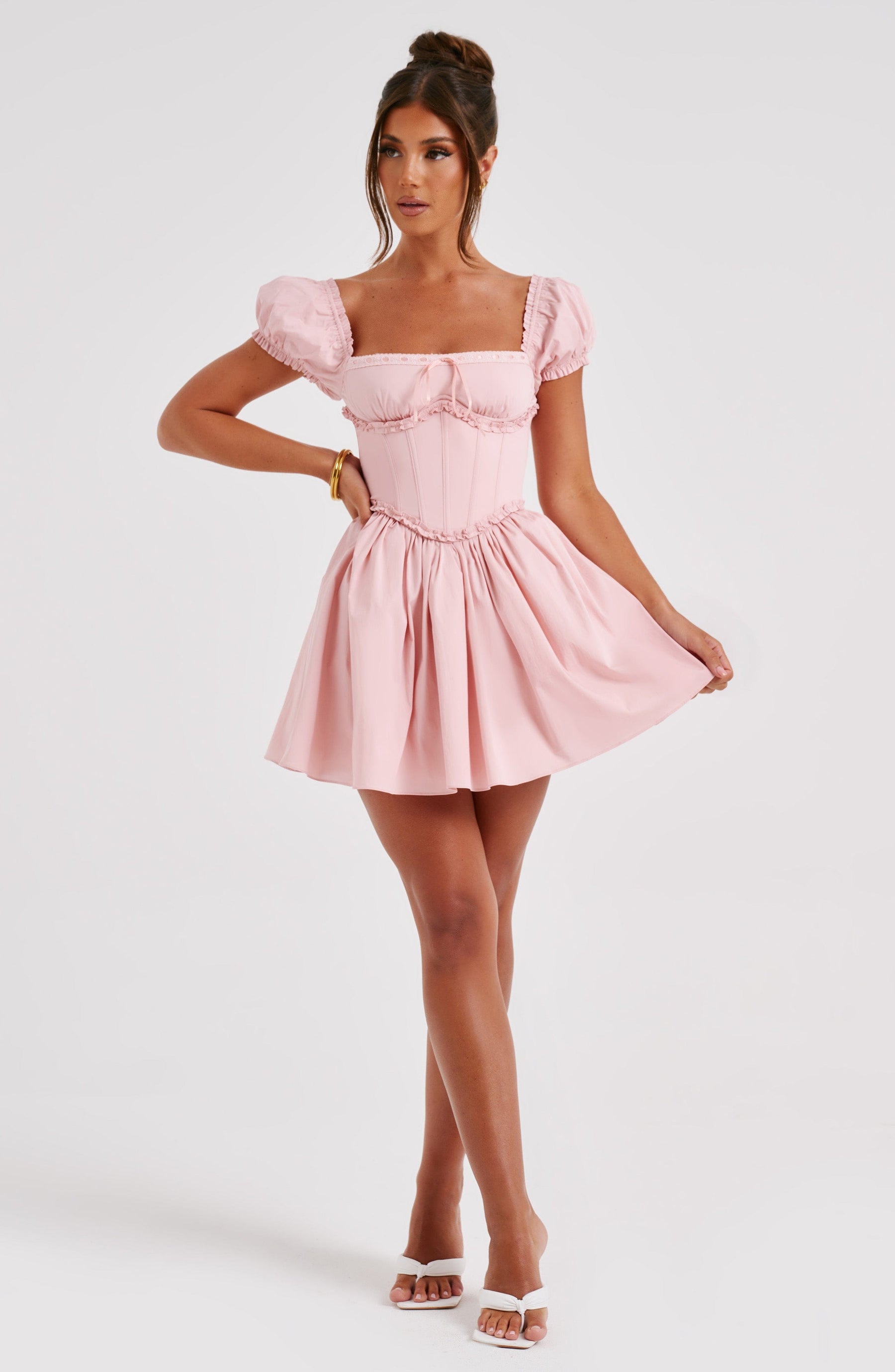 Vestido Curto Bustier Modern Penélope Rosa - GOLDEN ERA