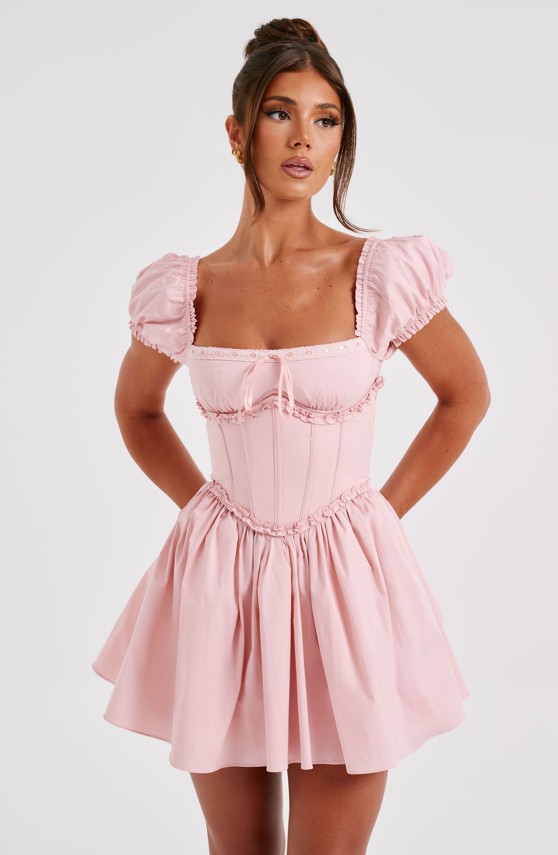 Vestido Curto Bustier Modern Penélope Rosa - GOLDEN ERA