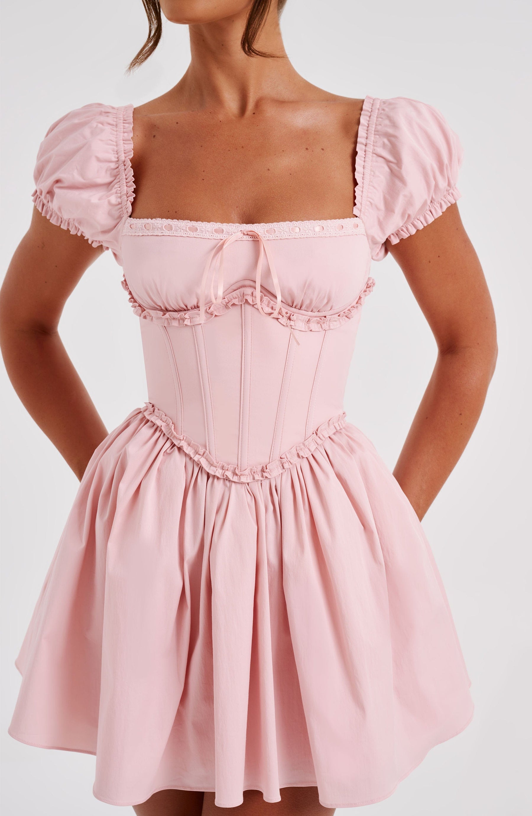 Vestido Curto Bustier Modern Penélope Rosa - GOLDEN ERA