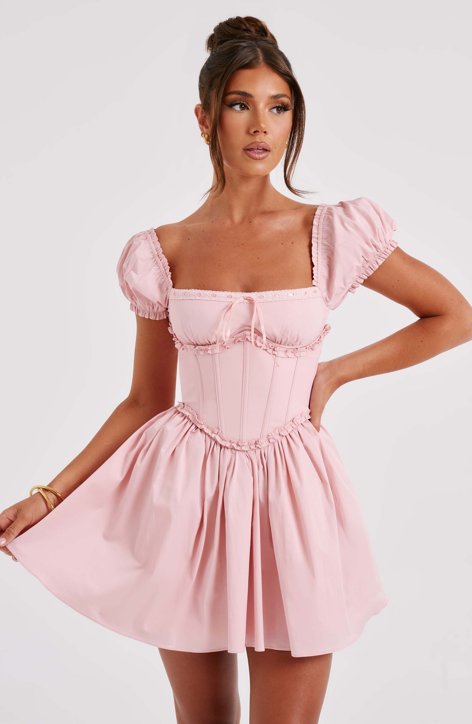 Vestido Curto Bustier Modern Penélope Rosa - GOLDEN ERA