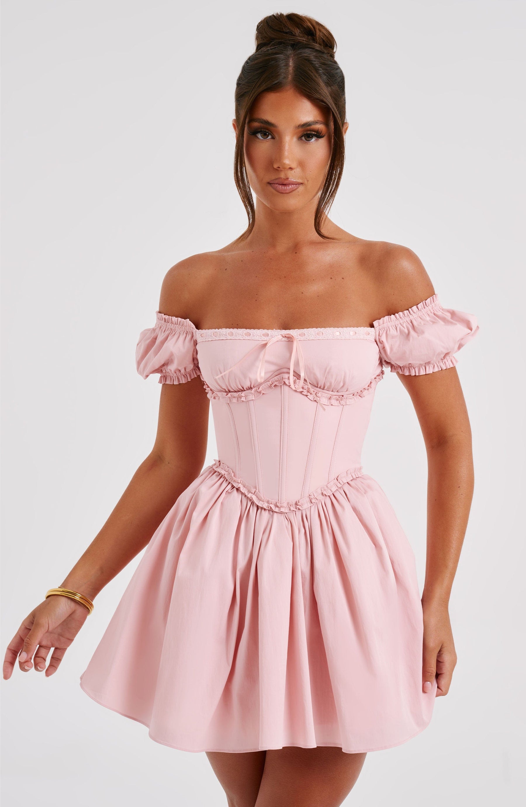 Vestido Curto Bustier Modern Penélope Rosa - GOLDEN ERA
