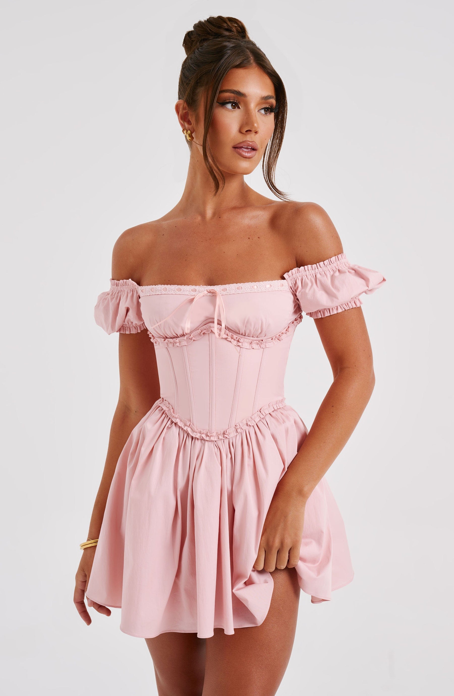 Vestido Curto Bustier Modern Penélope Rosa - GOLDEN ERA