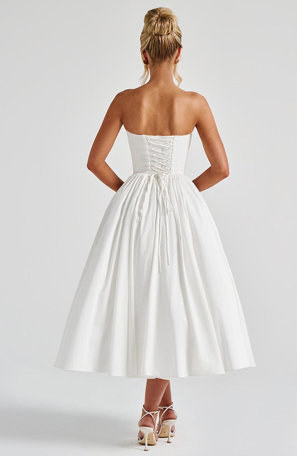 Vestido Midi sem Alças Efeito Corset Modern Cornélia
