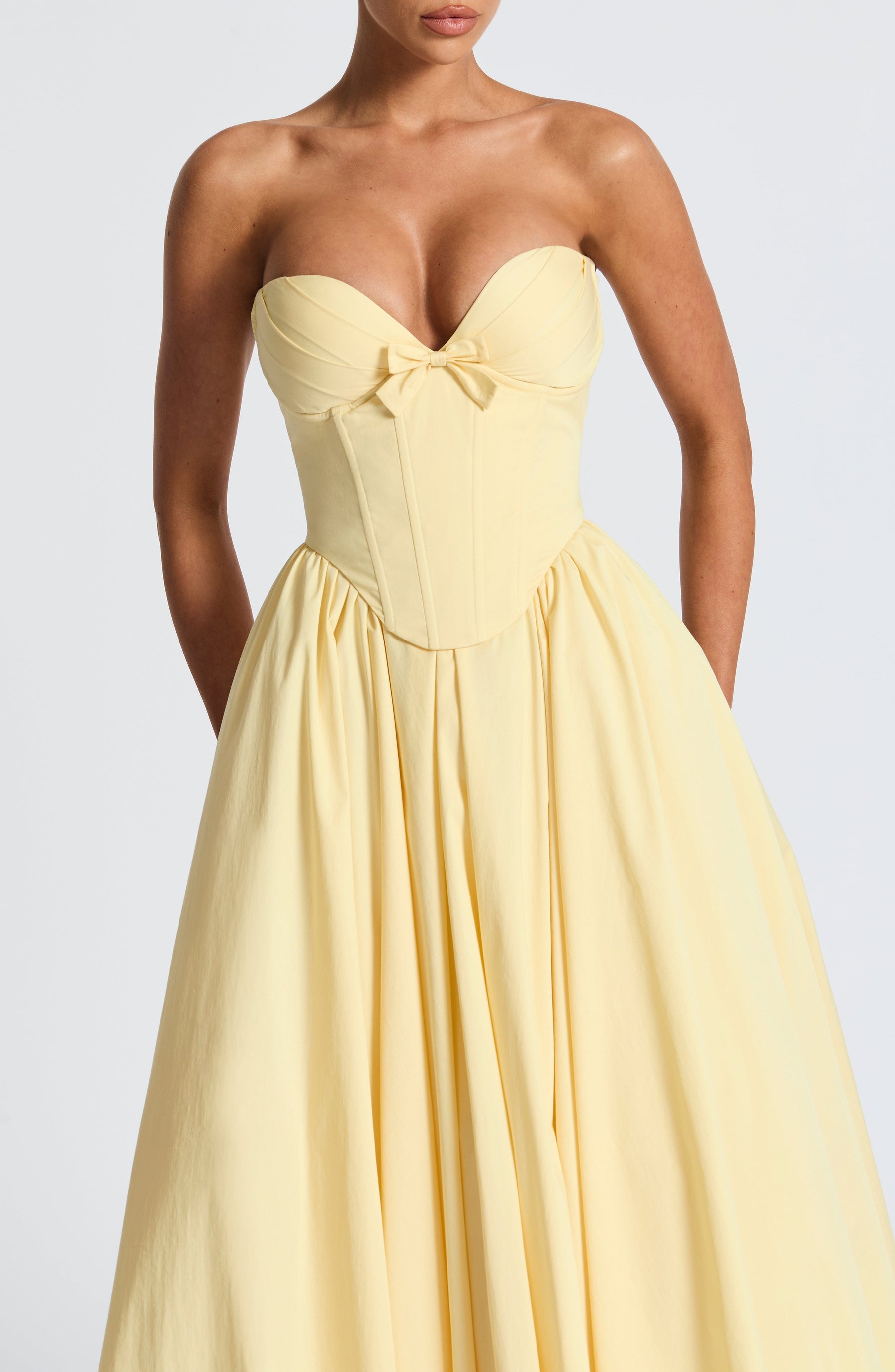 Vestido Midi sem Alças Efeito Corset Modern Cornélia