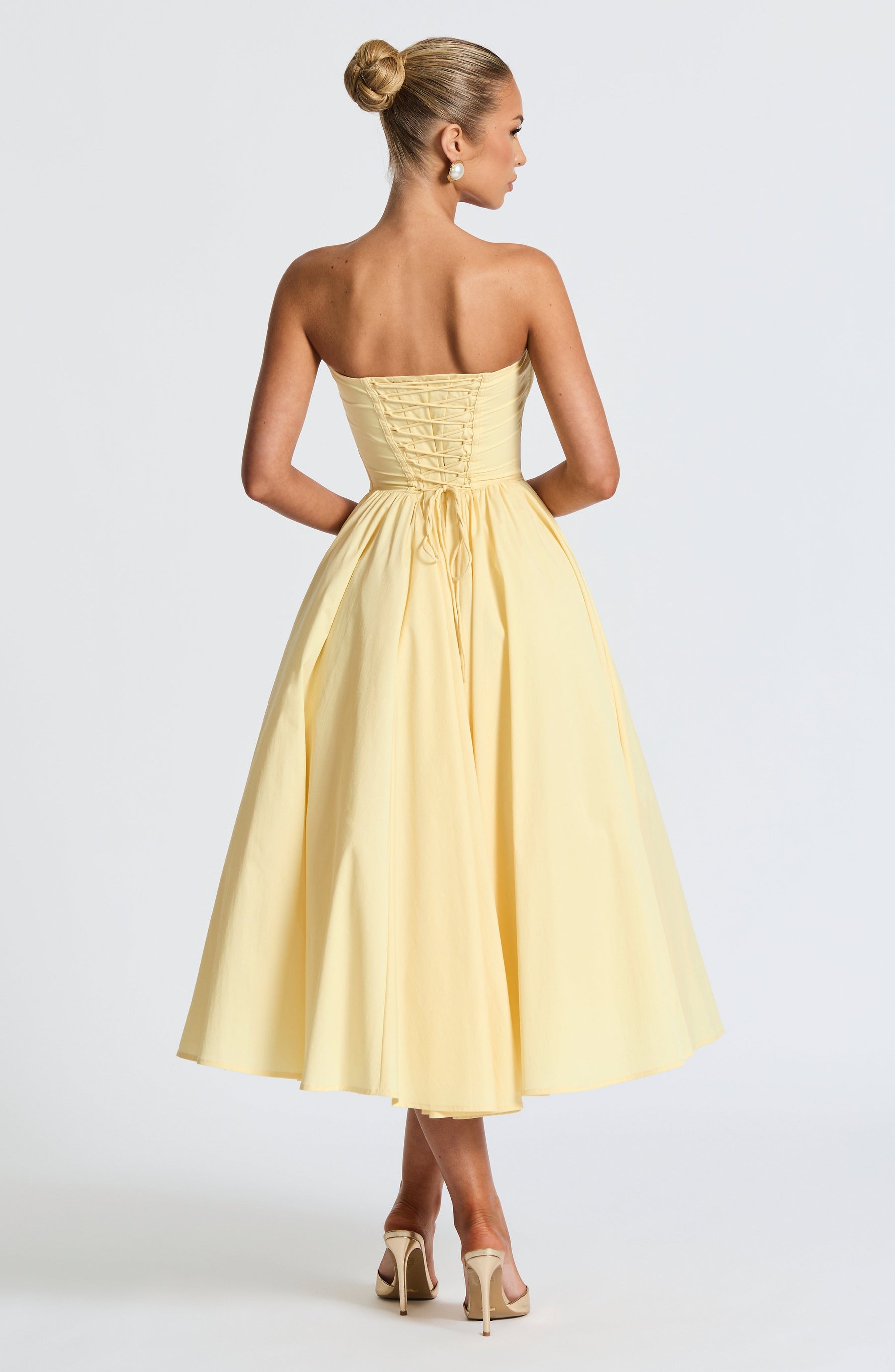 Vestido Midi sem Alças Efeito Corset Modern Cornélia
