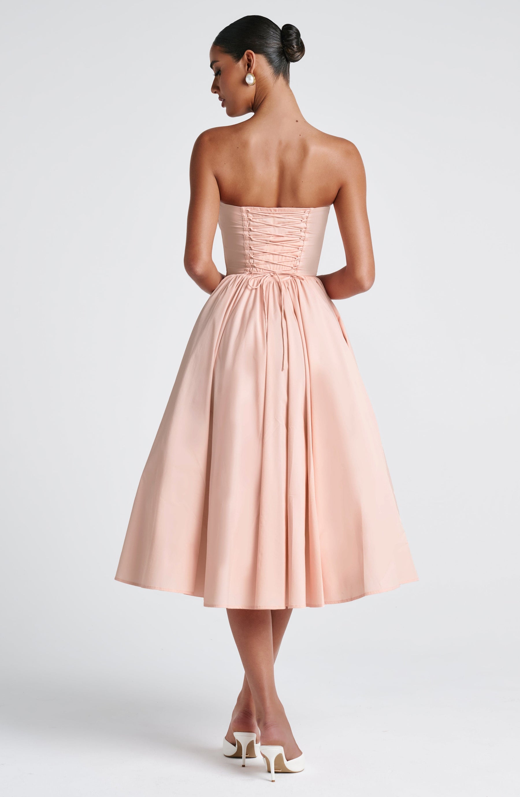 Vestido Midi sem Alças Efeito Corset Modern Cornélia