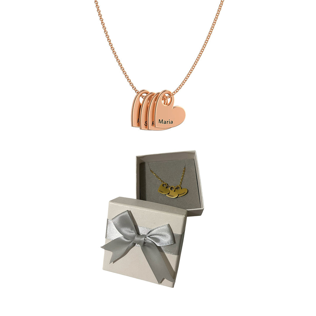 Colar de Corações Personalizados Amor Eterno