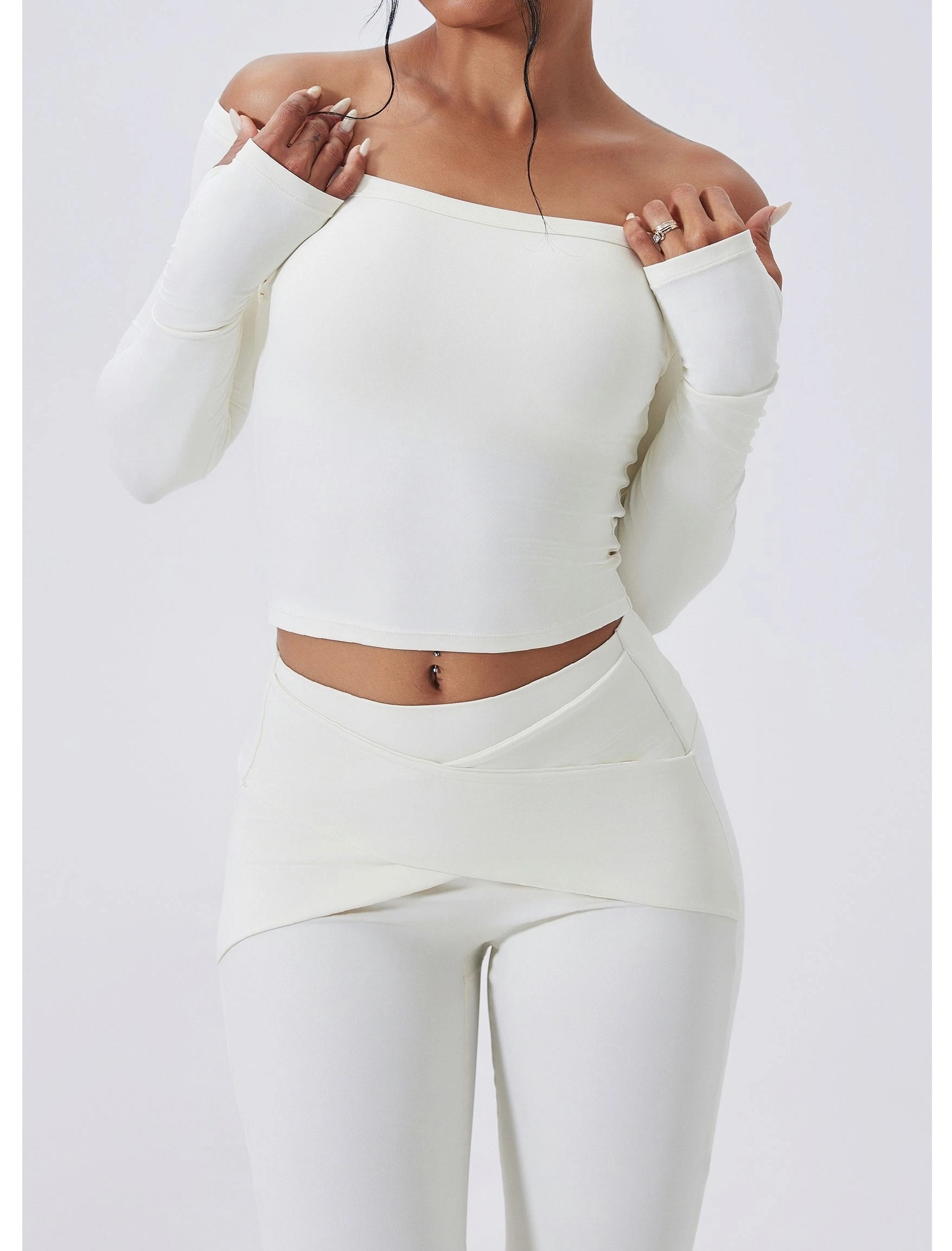 Conjunto Blusa Manga Longa e Calça Flare Modern Confort
