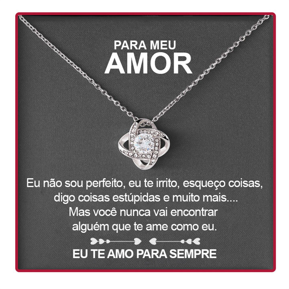 Caixa Surpresa AMOR ETERNO - Colar em Prata 925 Com Rosa Real ❤️
