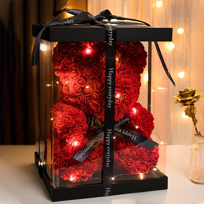 Urso de Rosas Eternas Teddy - 520 Rosas