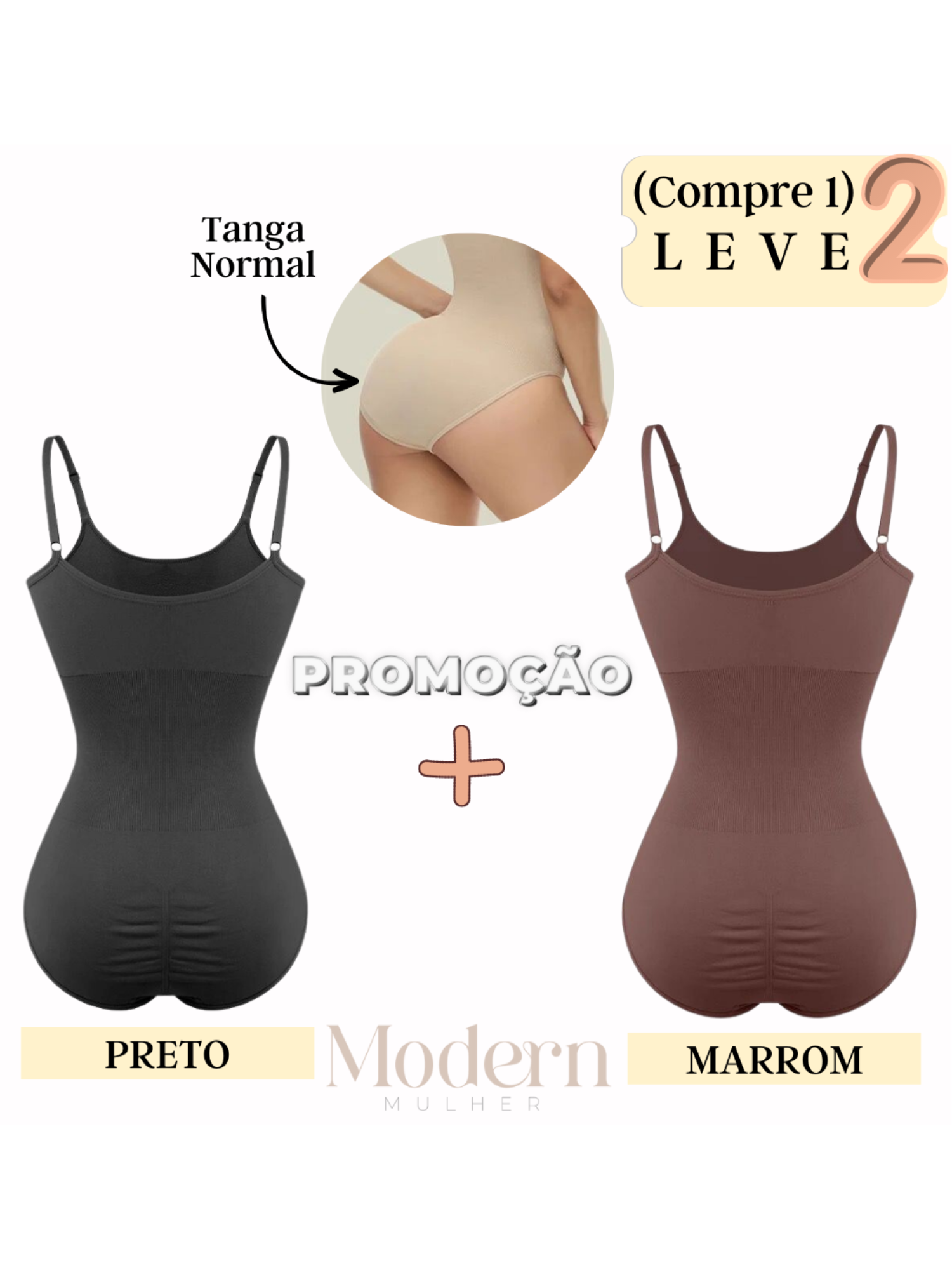 Body Modelador Suit Shape Slim (Compre 1 leve 2)